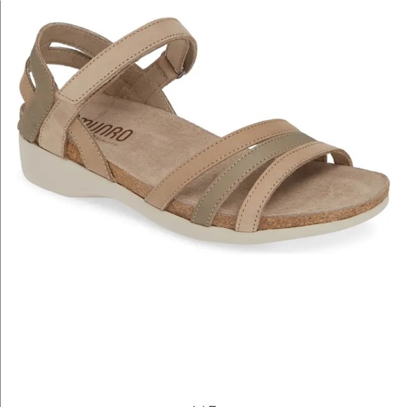 Munro Shoes - Munro Taupe Summer Strap Sandal Size 13